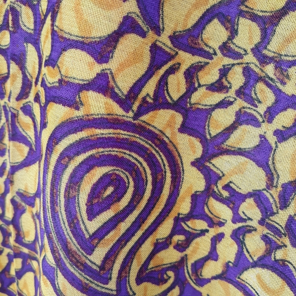 REVERSIBLE LAYERED SILK SCARF WRAP SKIRT, OS - Picture 4 of 7